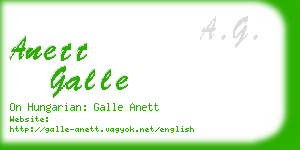 anett galle business card